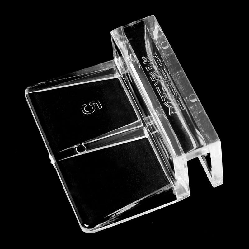 MEETOOT 4pcs Acrylic Fish Tank Bracket - 5mm Aquarium Support Tools, Clear Glass Cover Clip Holder - Image 3